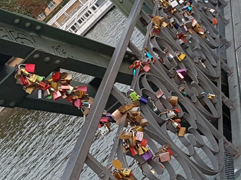 The now ubiquitous bridge with love locks